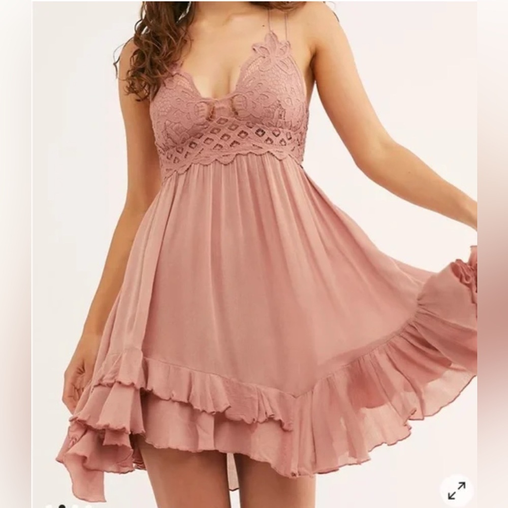 NWT Free People Adella Slip Dress Size Small Rose